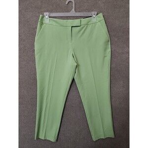 Worthington Slim ankle Dress Pants Womens 10 Petite Monticello Green Stretch NEW